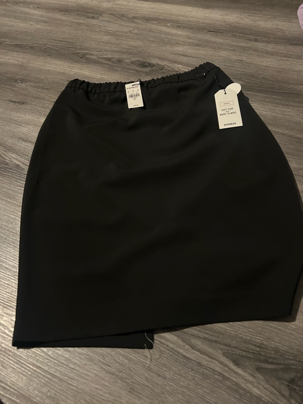 Express Black Elastic-Waist Pencil Skirt - Picture 5 of 5